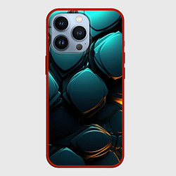 Чехол для iPhone 13 Pro Объемные большие плиты, цвет: 3D-красный