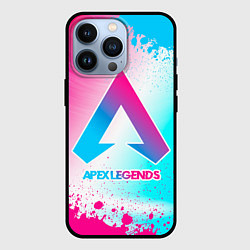 Чехол для iPhone 13 Pro Apex Legends neon gradient style, цвет: 3D-черный