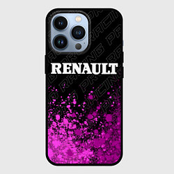 Чехол для iPhone 13 Pro Renault pro racing: символ сверху, цвет: 3D-черный