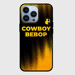 Чехол iPhone 13 Pro Cowboy Bebop - gold gradient: символ сверху
