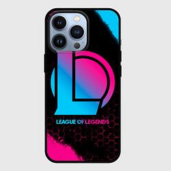 Чехол для iPhone 13 Pro League of Legends - neon gradient, цвет: 3D-черный