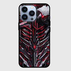 Чехол для iPhone 13 Pro Красная кибер броня, цвет: 3D-черный