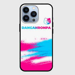 Чехол для iPhone 13 Pro Danganronpa neon gradient style: символ сверху, цвет: 3D-черный
