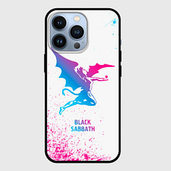 Чехол для iPhone 13 Pro Black Sabbath neon gradient style, цвет: 3D-черный