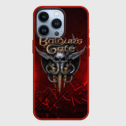 Чехол для iPhone 13 Pro Baldurs Gate 3 logo red, цвет: 3D-красный