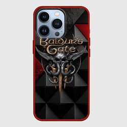 Чехол для iPhone 13 Pro Baldurs Gate 3 logo red black, цвет: 3D-красный