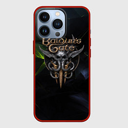 Чехол iPhone 13 Pro Baldurs Gate 3 logo dark green