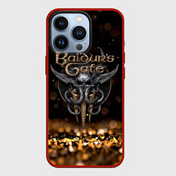 Чехол iPhone 13 Pro Baldurs Gate 3 logo dark gold logo