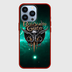 Чехол iPhone 13 Pro Baldurs Gate 3 logo green