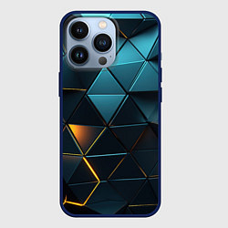 Чехол для iPhone 13 Pro Объемные частицы с подсветкой, цвет: 3D-тёмно-синий