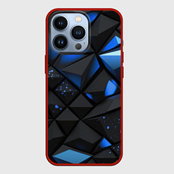 Чехол iPhone 13 Pro Blue black texture