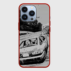 Чехол для iPhone 13 Pro Тойота ae 86 - Инициал ди, цвет: 3D-красный