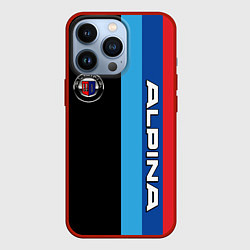 Чехол для iPhone 13 Pro Alpina - полосы бмв, цвет: 3D-красный