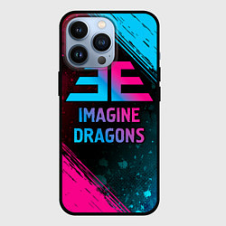 Чехол для iPhone 13 Pro Imagine Dragons - neon gradient, цвет: 3D-черный