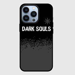 Чехол для iPhone 13 Pro Dark Souls glitch на темном фоне: символ сверху, цвет: 3D-черный