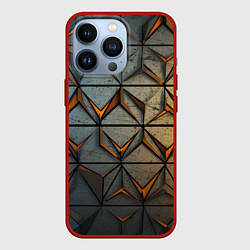 Чехол для iPhone 13 Pro Объемная броня из плит, цвет: 3D-красный