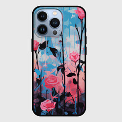 Чехол для iPhone 13 Pro Цветочная аура, цвет: 3D-черный