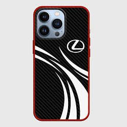 Чехол для iPhone 13 Pro Lexus - carbon line, цвет: 3D-красный