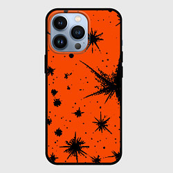 Чехол iPhone 13 Pro Огненный оранжевый абстракция