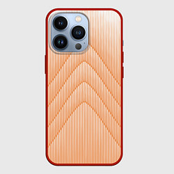 Чехол iPhone 13 Pro Полосатый оранжевый градиент