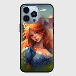 Чехол для iPhone 13 Pro Девушка лисица, цвет: 3D-черный