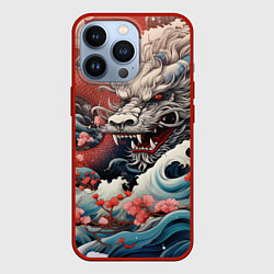 Чехол для iPhone 13 Pro Морской дракон Irezumi, цвет: 3D-красный