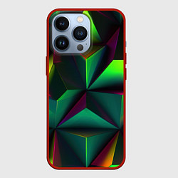 Чехол iPhone 13 Pro Зеленый калейдоскоп абстракция