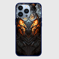 Чехол для iPhone 13 Pro Огненный доспех рыцаря Dark Souls, цвет: 3D-тёмно-синий