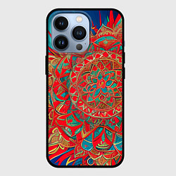 Чехол для iPhone 13 Pro Узор подсолнух, цвет: 3D-черный