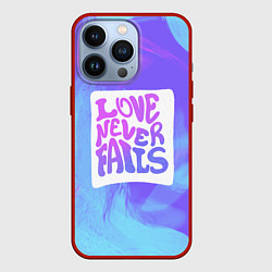 Чехол для iPhone 13 Pro Love neve fails, цвет: 3D-красный