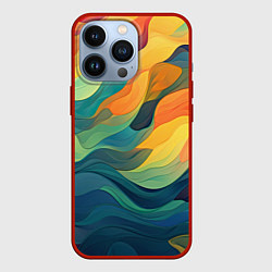 Чехол iPhone 13 Pro Красочная палитра в волнах