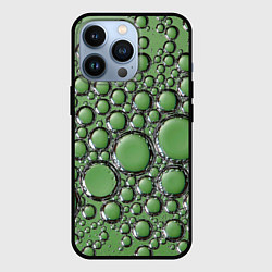 Чехол для iPhone 13 Pro Пузыри в зелёной жидкости, цвет: 3D-черный