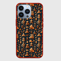 Чехол для iPhone 13 Pro Japanese aesthetics, цвет: 3D-красный