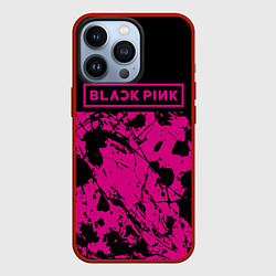 Чехол для iPhone 13 Pro Black pink - emblem - pattern - music, цвет: 3D-красный