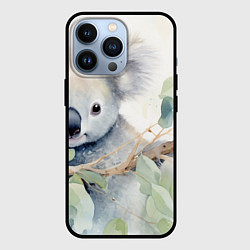 Чехол для iPhone 13 Pro Коала акварель, цвет: 3D-черный