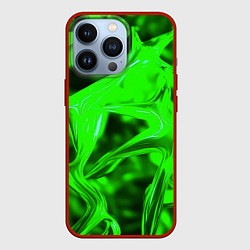 Чехол iPhone 13 Pro Зелёная кислотная неоновая коалесценция
