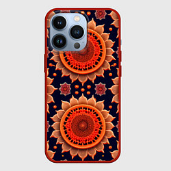 Чехол для iPhone 13 Pro Солнце в виде узора, цвет: 3D-красный