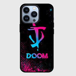 Чехол для iPhone 13 Pro Doom - neon gradient, цвет: 3D-черный
