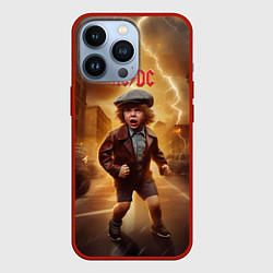 Чехол для iPhone 13 Pro ACDC boy, цвет: 3D-красный