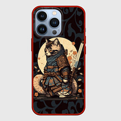 Чехол iPhone 13 Pro Кот якудза - японский воин