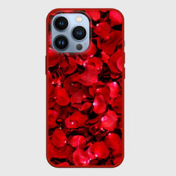 Чехол iPhone 13 Pro Лепестки алых роз
