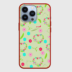 Чехол iPhone 13 Pro Цветы и веточки - венок