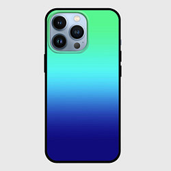 Чехол iPhone 13 Pro Градиент зелёно-синий
