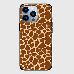 Чехол для iPhone 13 Pro Кожа жирафа - giraffe, цвет: 3D-черный