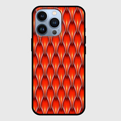 Чехол для iPhone 13 Pro Шкура красного дракона, цвет: 3D-черный