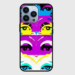 Чехол для iPhone 13 Pro Eyes - pop art - neural network, цвет: 3D-черный