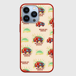Чехол для iPhone 13 Pro Машина ретро, цвет: 3D-красный