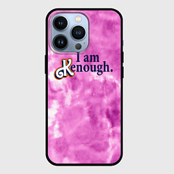 Чехол для iPhone 13 Pro I am kenough - розовый тай-дай, цвет: 3D-черный