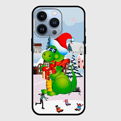 Чехол для iPhone 13 Pro Новогодний дракон, цвет: 3D-черный