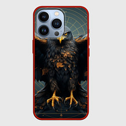 Чехол для iPhone 13 Pro Орёл с расправленными крыльями, цвет: 3D-красный